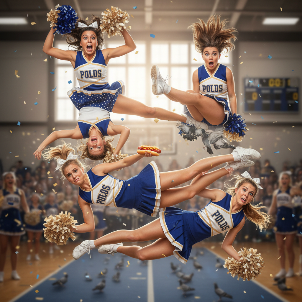Gravity-Defying and Hilariously Awkward: The Best Perfectly Timed Cheerleader Pics